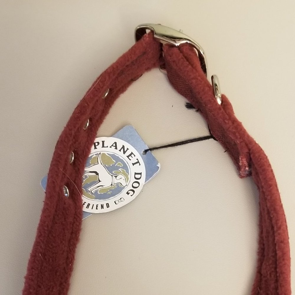 28" Planet Dog deep red Dog collar.